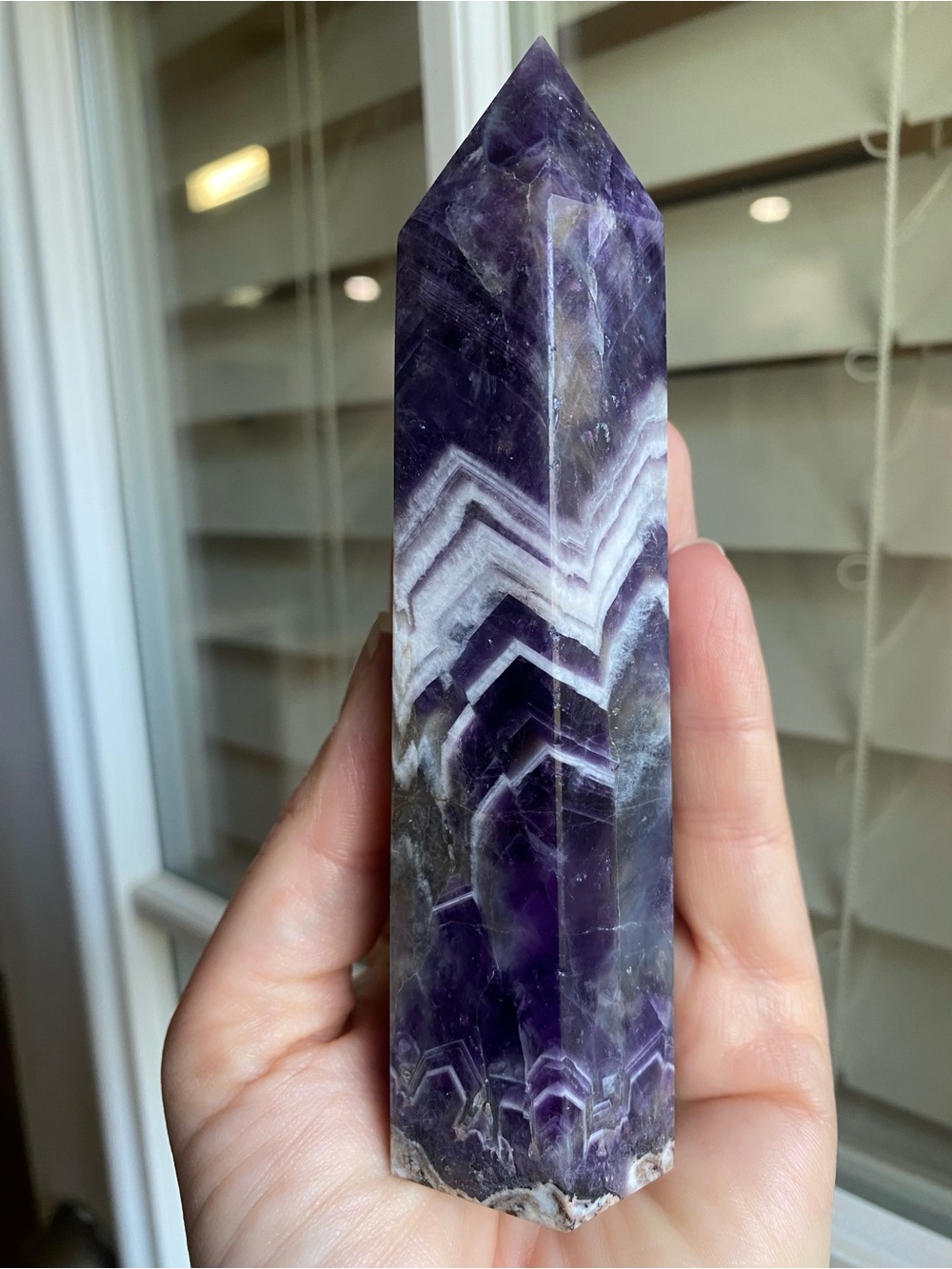 Dream Amethyst Crystal Towers – Beautiful White Banding and Soothing Energy